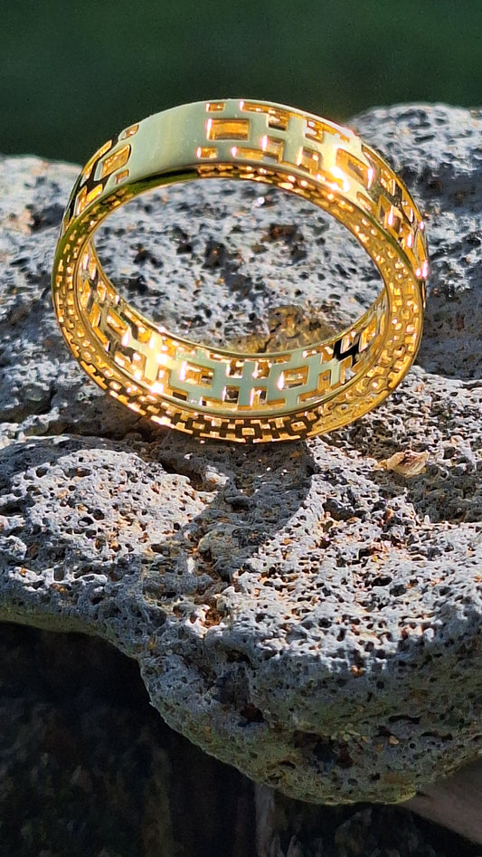 Bague Brann en argent 925 doré
