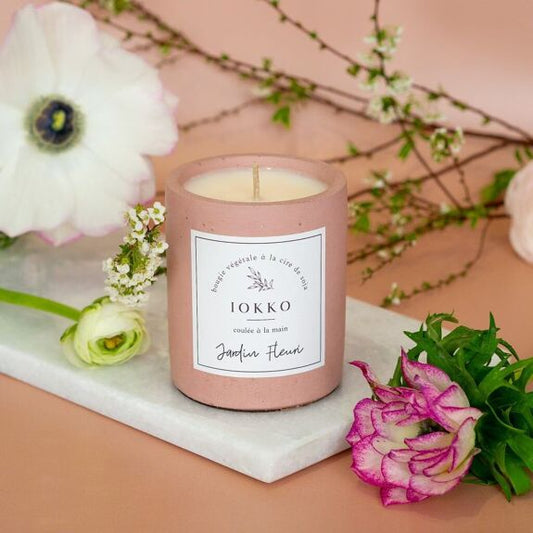 Bougie Parfumée Naturelle Jardin Fleuri (marque IOKKO)